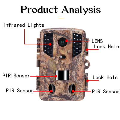 Wildlife 30FPS IP66 Waterproof Hunting Camera High Definition 1080P 20MP LCD 32pcs